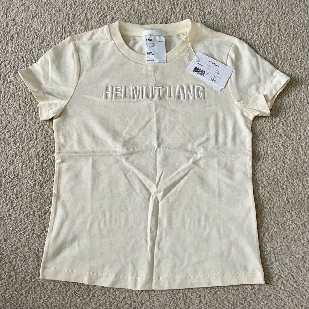 Helmut Lang t-shirt. Light yellow color- size S